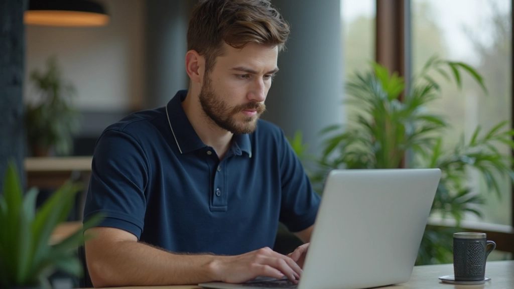 Учёный данных работает с алгоритмами машинного обучения на ноутбуке